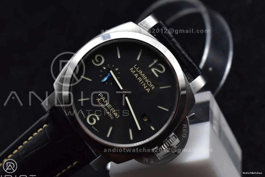 P.9010 PAM1312 Black TimelessDesign Clone Edition Dial SBF Leather Best Strap on 1:1 Black 440 0517